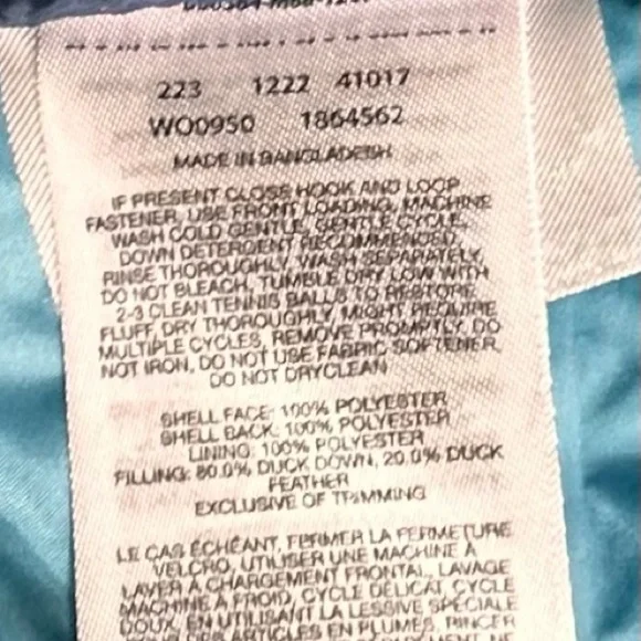 Columbia Men's Silver Falls Down Hooded Jacket Teal. size XXL PreLoved - Picture 6 of 9